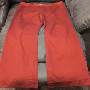 Armani Exchange Red Wide-Leg Pants